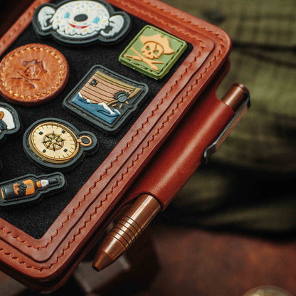 Pirate Goods Passport Travel Wallet - Quartermaster v2 | Leather Velcro Organizer | Field Notes Holder