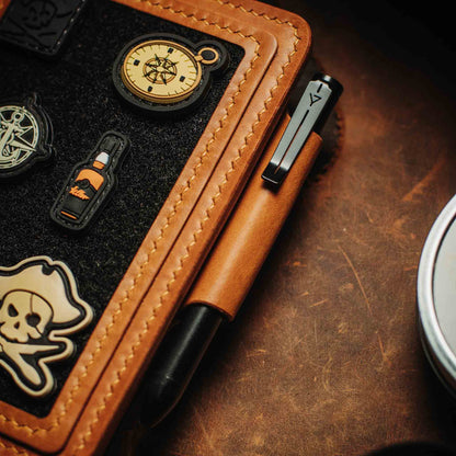 Pirate Goods Passport Travel Wallet - Quartermaster v2 | Leather Velcro Organizer | Field Notes Holder