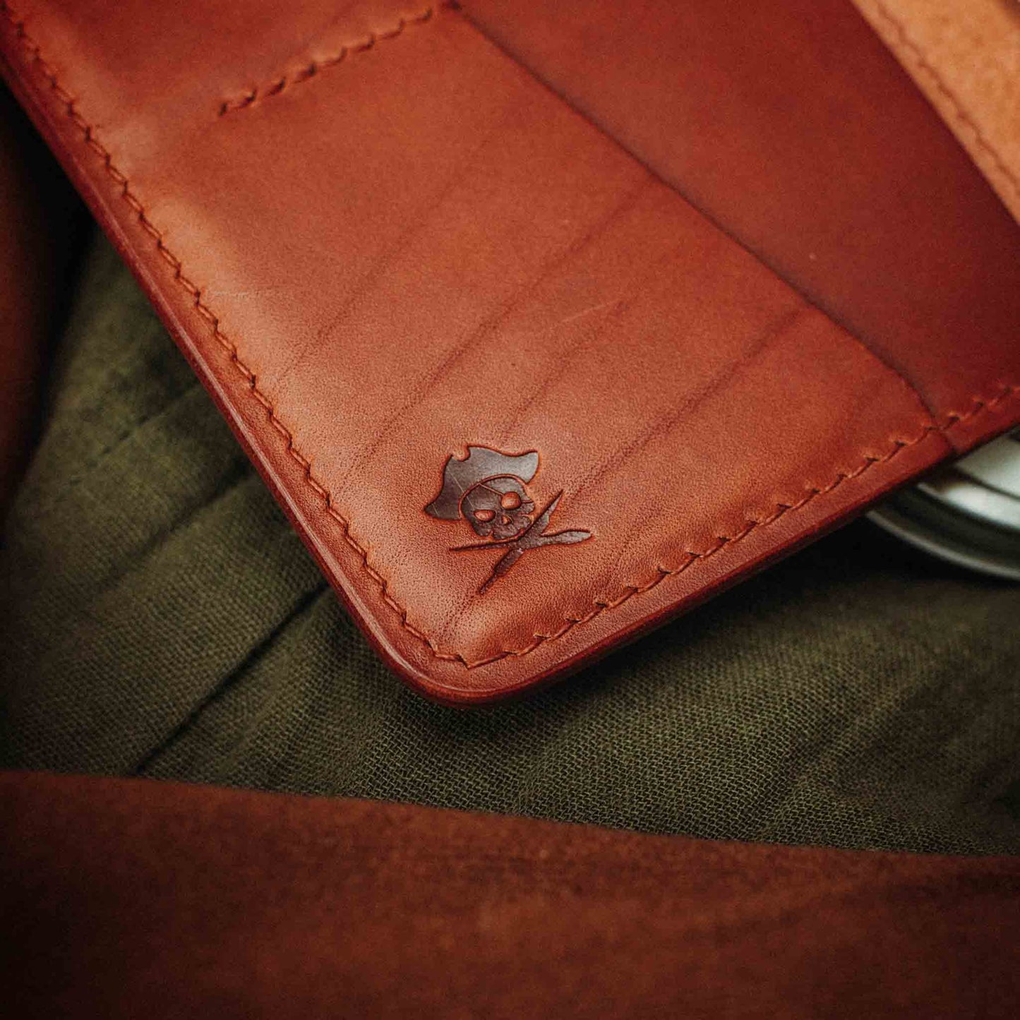 Pirate Goods Passport Travel Wallet - Quartermaster v2 | Leather Velcro Organizer | Field Notes Holder