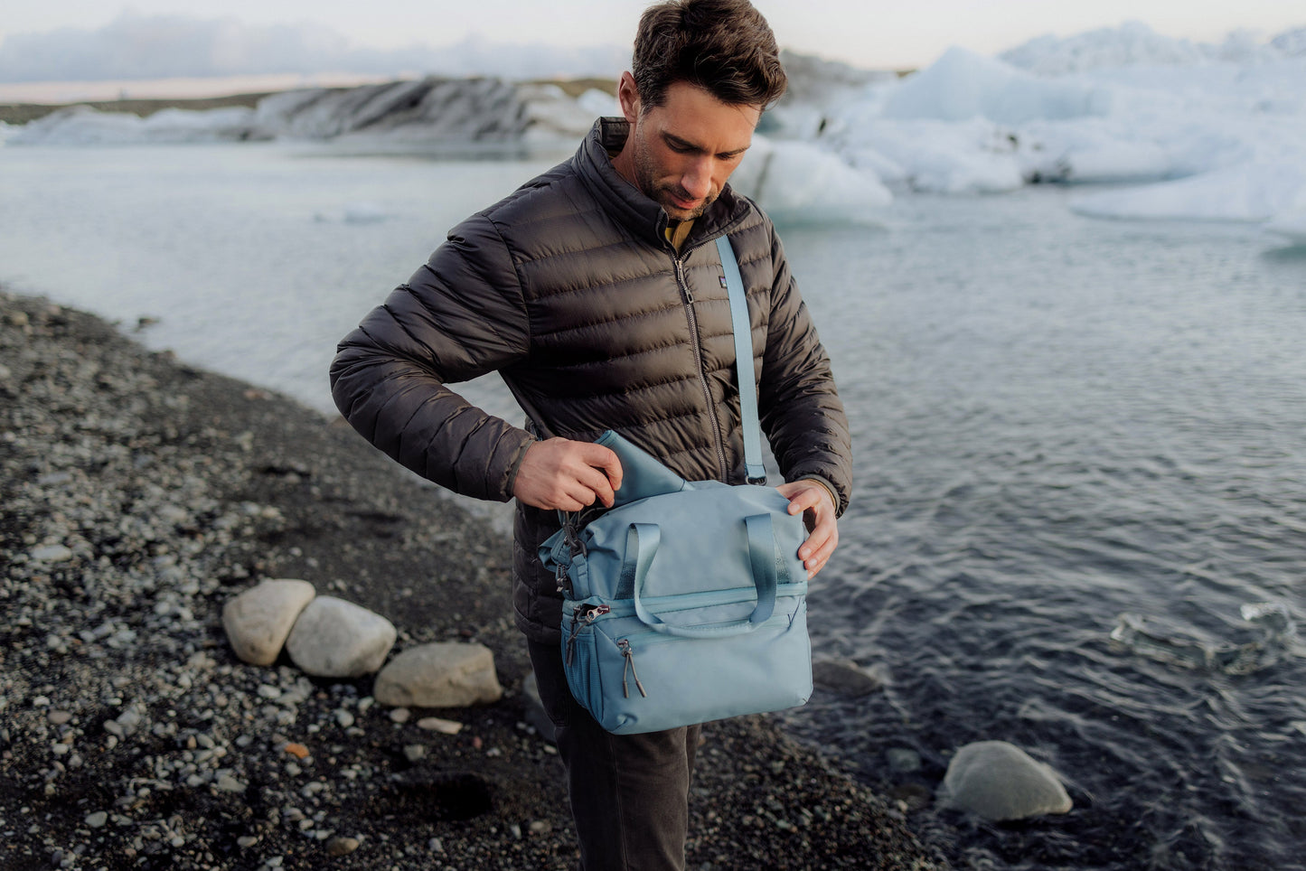 Picnic Time Tarana Recycled Lunch Bag Cooler with Utensils