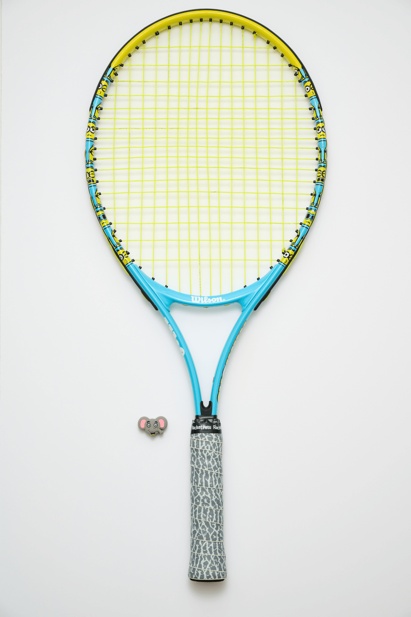 Racket Pets Elephant Gray Tennis Overgrip Tape and Matching Shock Absorbing Dampener for Tennis Racket - Angler's Pro Tackle & Outdoors