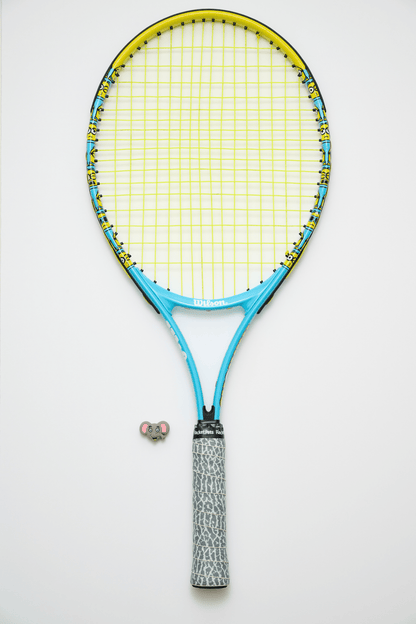 Racket Pets Elephant Gray Tennis Overgrip Tape and Matching Shock Absorbing Dampener for Tennis Racket - Angler's Pro Tackle & Outdoors
