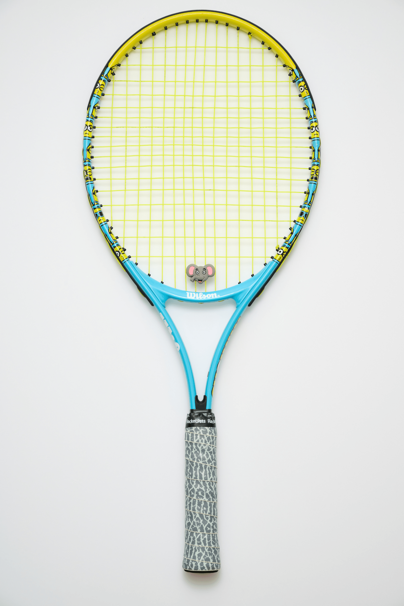 Racket Pets Elephant Gray Tennis Overgrip Tape and Matching Shock Absorbing Dampener for Tennis Racket - Angler's Pro Tackle & Outdoors
