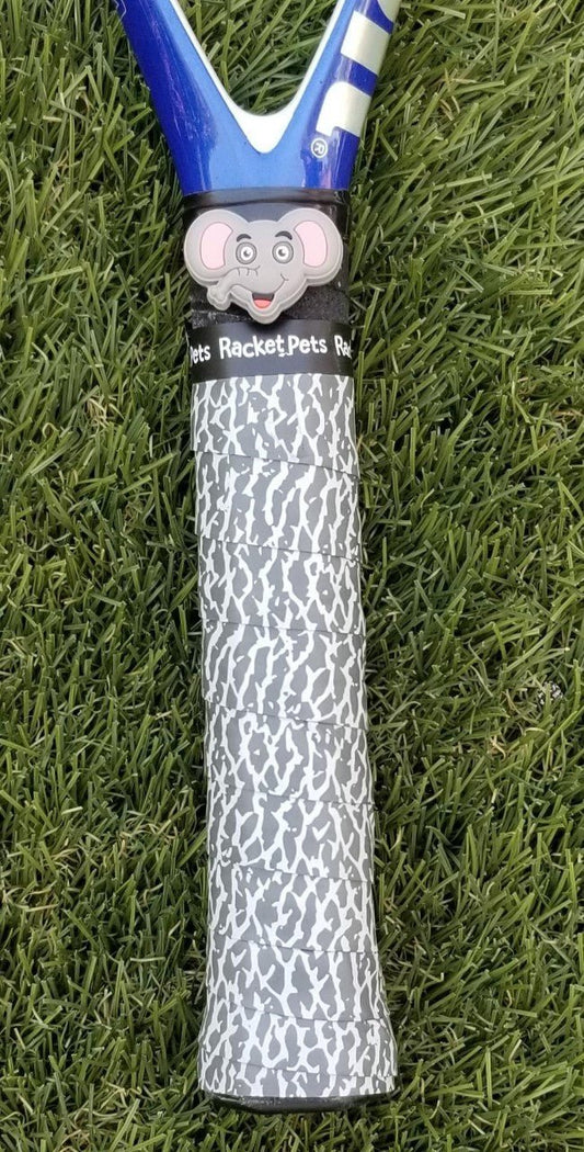 Racket Pets Overgrip Tape for Tennis Racket - Gray Elephant (pack of 2) - Angler's Pro Tackle & Outdoors