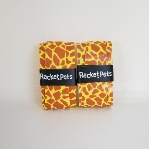 Racket Pets Overgrip Tape for Tennis Racket - Orange Giraffe (pack of 2) - Angler's Pro Tackle & Outdoors