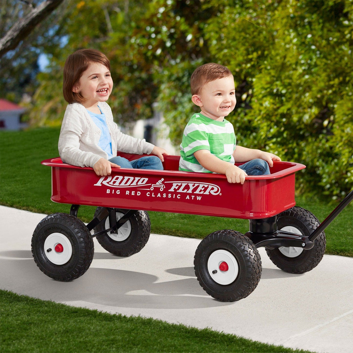 Radio Flyer 1800 Big Red Classic Extra Long Handle All Terrain Wheels Kids Wagon - Angler's Pro Tackle & Outdoors