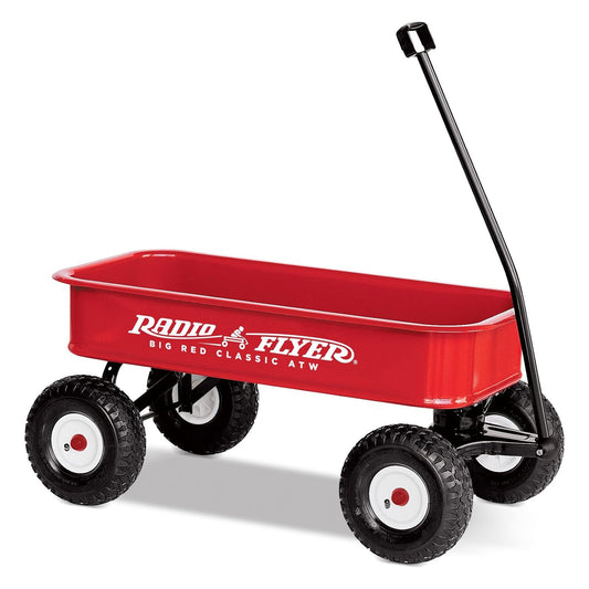 Radio Flyer 1800 Big Red Classic Extra Long Handle All Terrain Wheels Kids Wagon - Angler's Pro Tackle & Outdoors