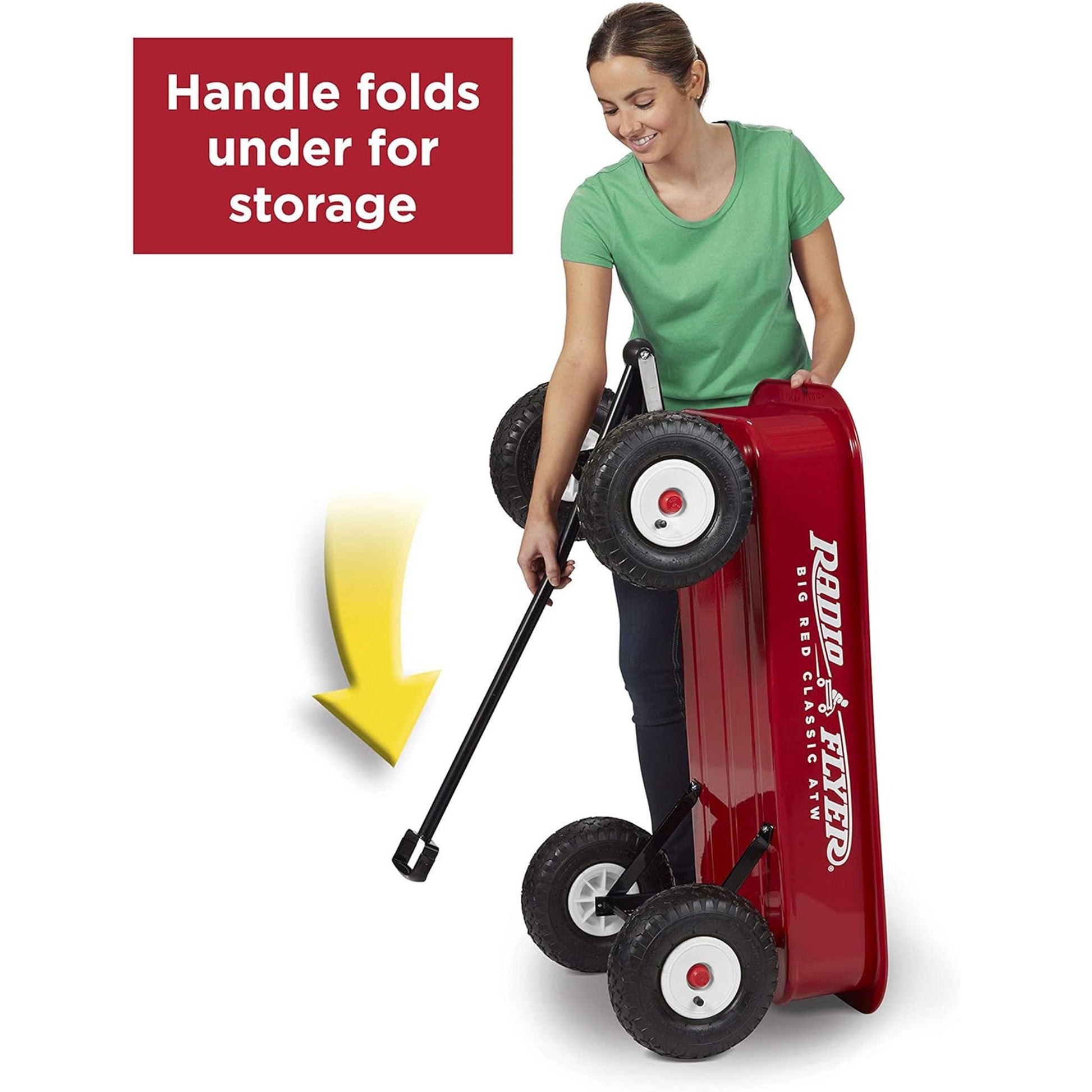 Radio Flyer 1800 Big Red Classic Extra Long Handle All Terrain Wheels Kids Wagon - Angler's Pro Tackle & Outdoors