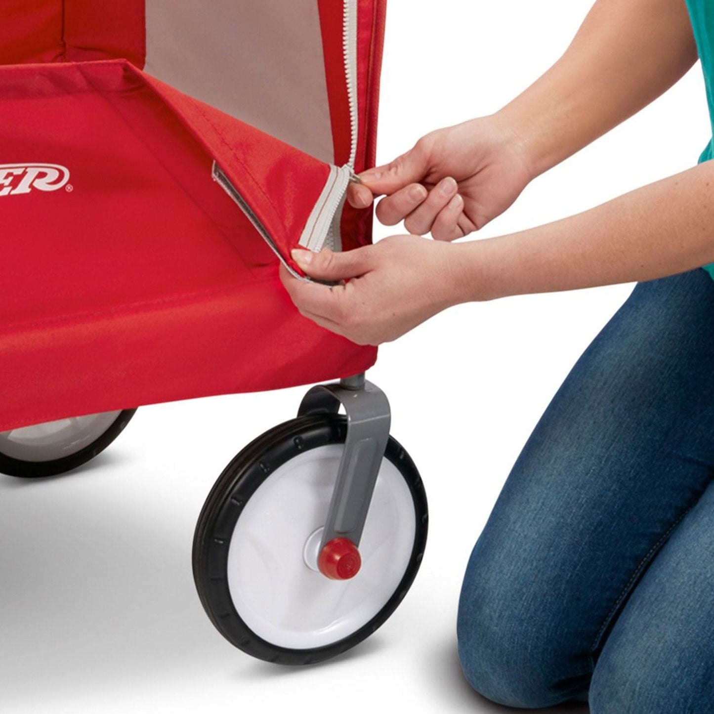 Radio Flyer 3 in 1 EZ Fold Wagon All Terrain Off Road Cart with Canopy, Red - Angler's Pro Tackle & Outdoors