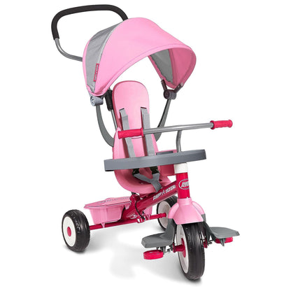 Radio Flyer 4 in 1 Stroll N Trike Infant Adjustable Stroller Tricycle, Pink - Angler's Pro Tackle & Outdoors