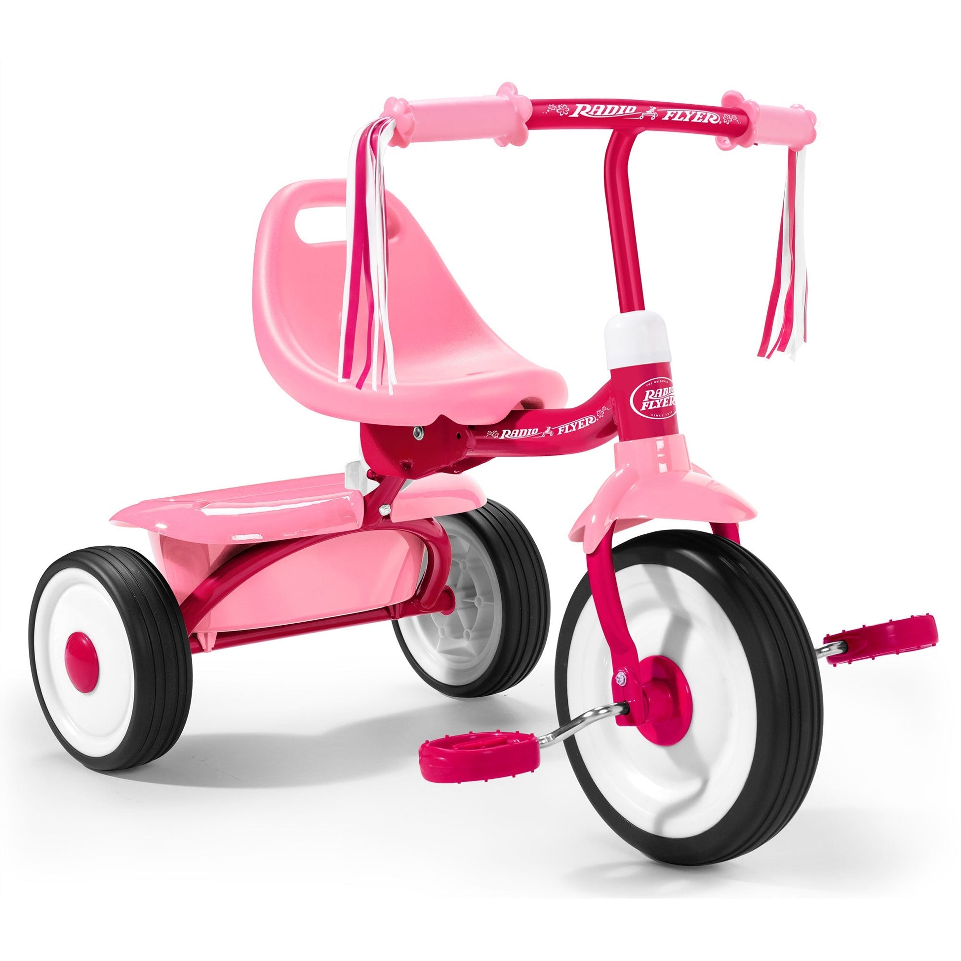 Radio Flyer 415PS Kids Readily Assembled Fold 2 Go Trike with Storage Bin, Pink - Angler's Pro Tackle & Outdoors