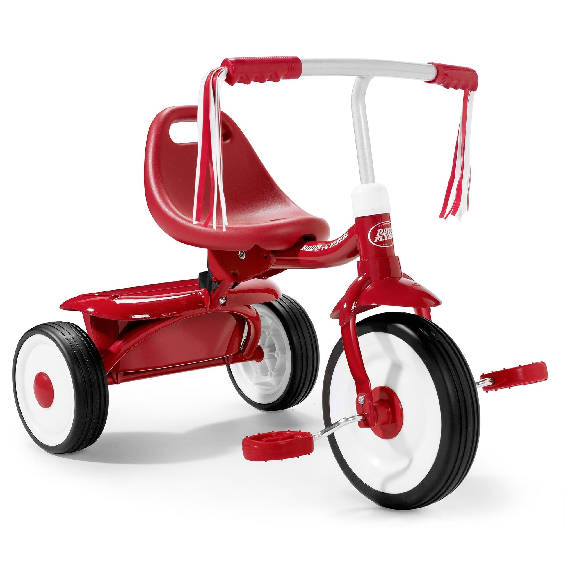 Radio Flyer 415S Kids Readily Assembled Fold 2 Go Trike with Storage Bin, Red - Angler's Pro Tackle & Outdoors