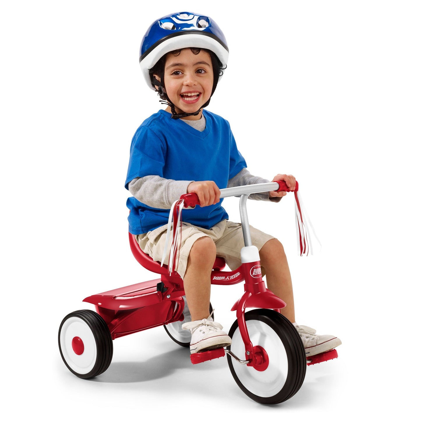 Radio Flyer 415S Kids Readily Assembled Fold 2 Go Trike with Storage Bin, Red - Angler's Pro Tackle & Outdoors