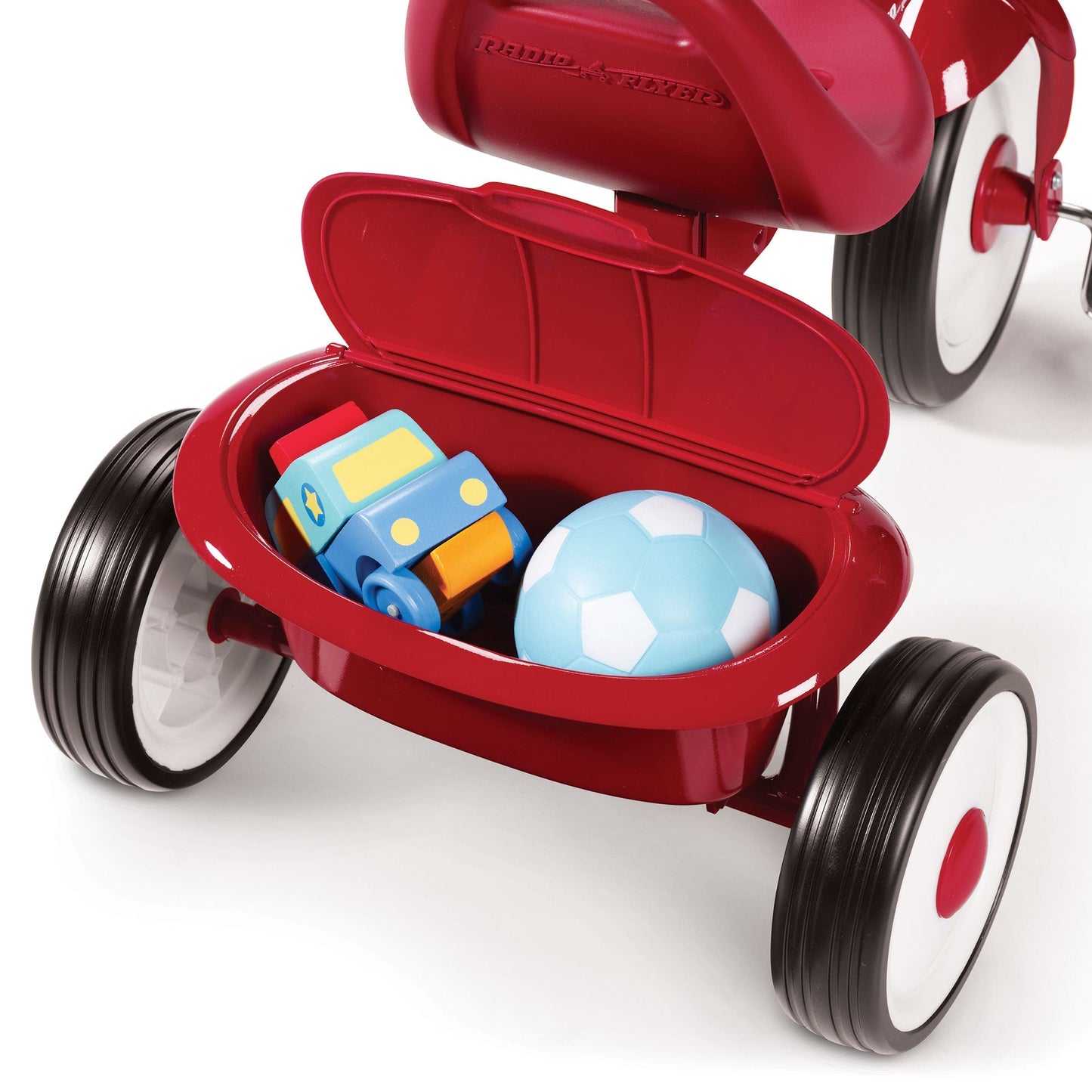 Radio Flyer 415S Kids Readily Assembled Fold 2 Go Trike with Storage Bin, Red - Angler's Pro Tackle & Outdoors