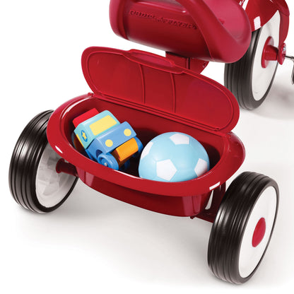 Radio Flyer 415S Kids Readily Assembled Fold 2 Go Trike with Storage Bin, Red - Angler's Pro Tackle & Outdoors