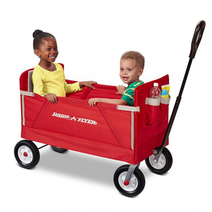 Radio Flyer All Terrain 3 - in - 1 Off Road EZ Fold Wagon for Kids and Cargo, Red - Angler's Pro Tackle & Outdoors