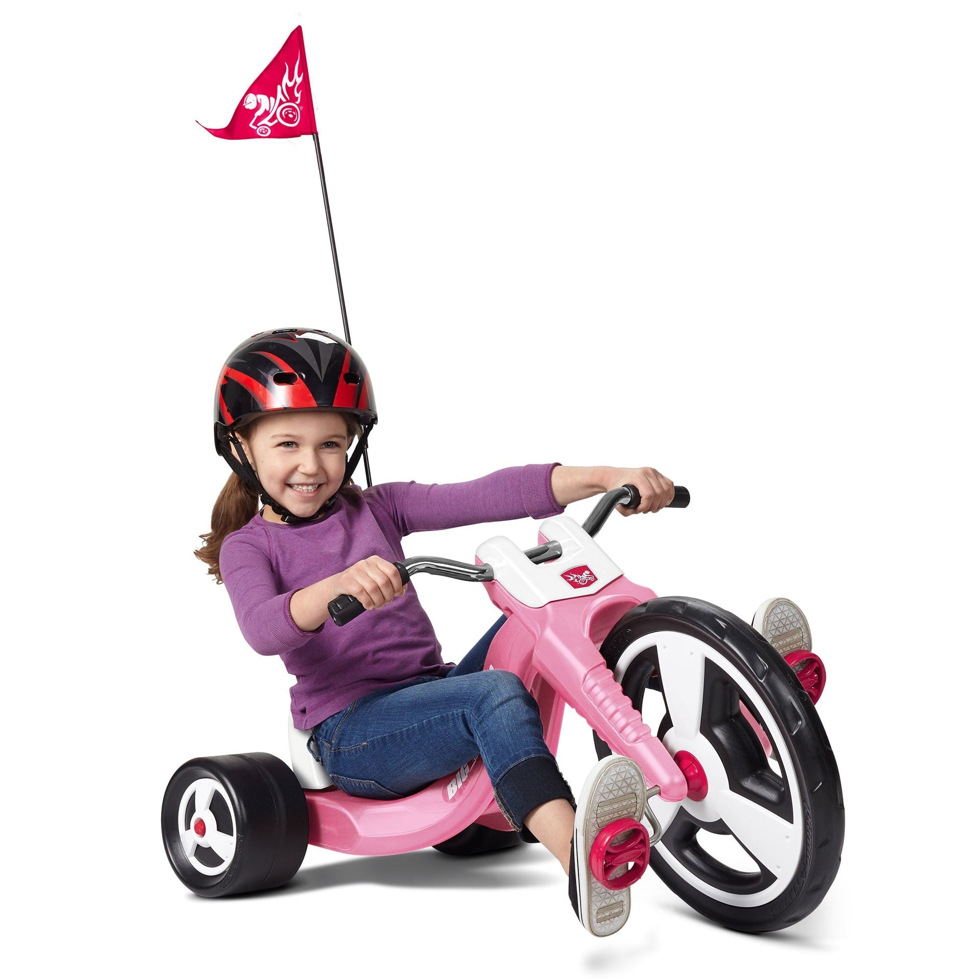 Radio Flyer Big Flyer Sport with Large Front Wheel and Adjustable Seat, Pink - Angler's Pro Tackle & Outdoors