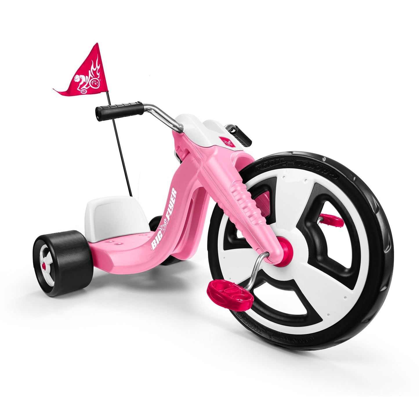 Radio Flyer Big Flyer Sport with Large Front Wheel and Adjustable Seat, Pink - Angler's Pro Tackle & Outdoors