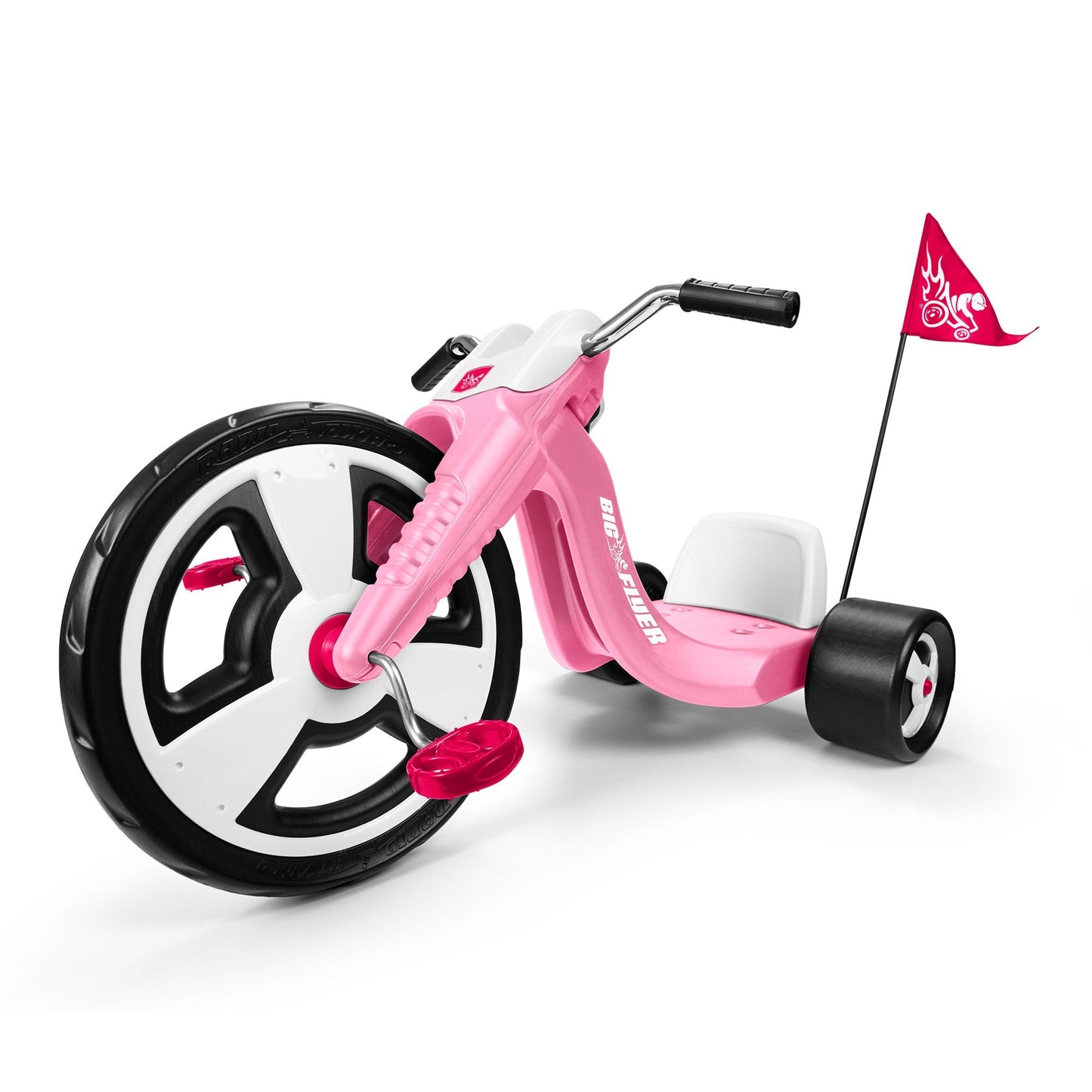 Radio Flyer Big Flyer Sport with Large Front Wheel and Adjustable Seat, Pink - Angler's Pro Tackle & Outdoors