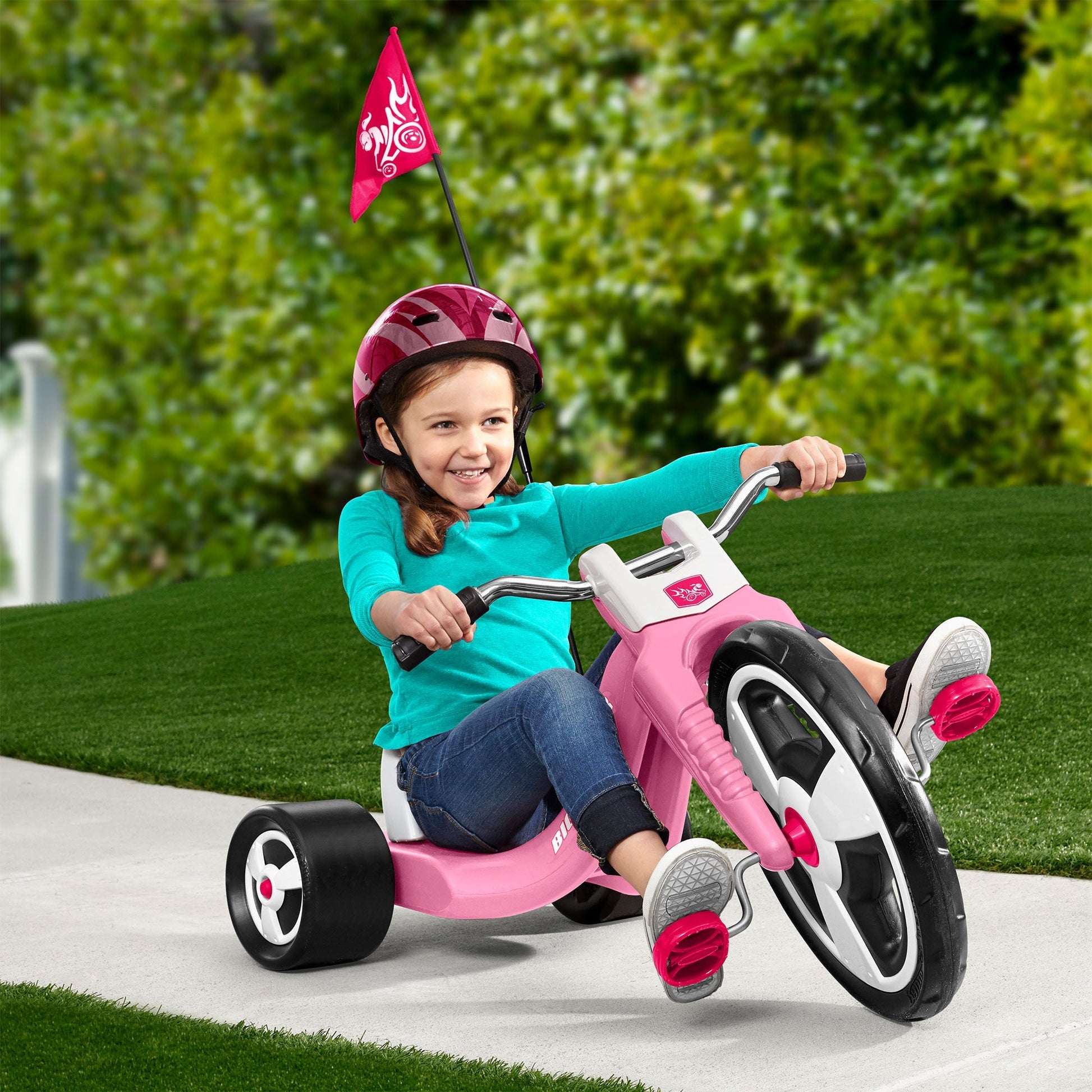 Radio Flyer Big Flyer Sport with Large Front Wheel and Adjustable Seat, Pink - Angler's Pro Tackle & Outdoors