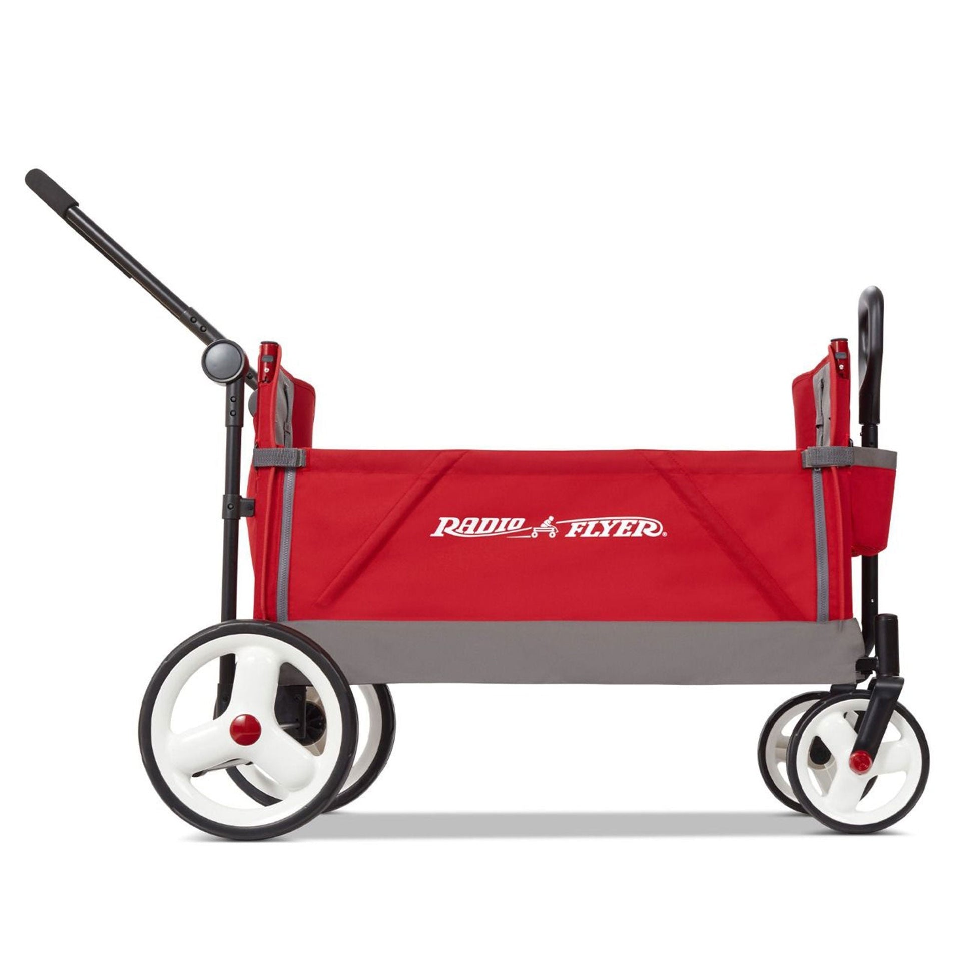 Radio Flyer Convertible Stroll N Wagon with Push and Pull Handle, Red/Black - Angler's Pro Tackle & Outdoors