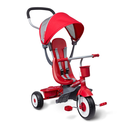 Radio Flyer EZ Fold 4 - in - 1 Stroll 'N Trike Infant Toddler Stroller Tricycle, Red - Angler's Pro Tackle & Outdoors