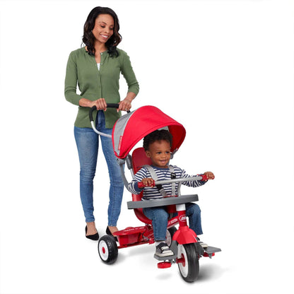 Radio Flyer EZ Fold 4 - in - 1 Stroll 'N Trike Infant Toddler Stroller Tricycle, Red - Angler's Pro Tackle & Outdoors