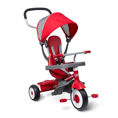 Radio Flyer EZ Fold 4 - in - 1 Stroll 'N Trike Infant Toddler Stroller Tricycle, Red - Angler's Pro Tackle & Outdoors