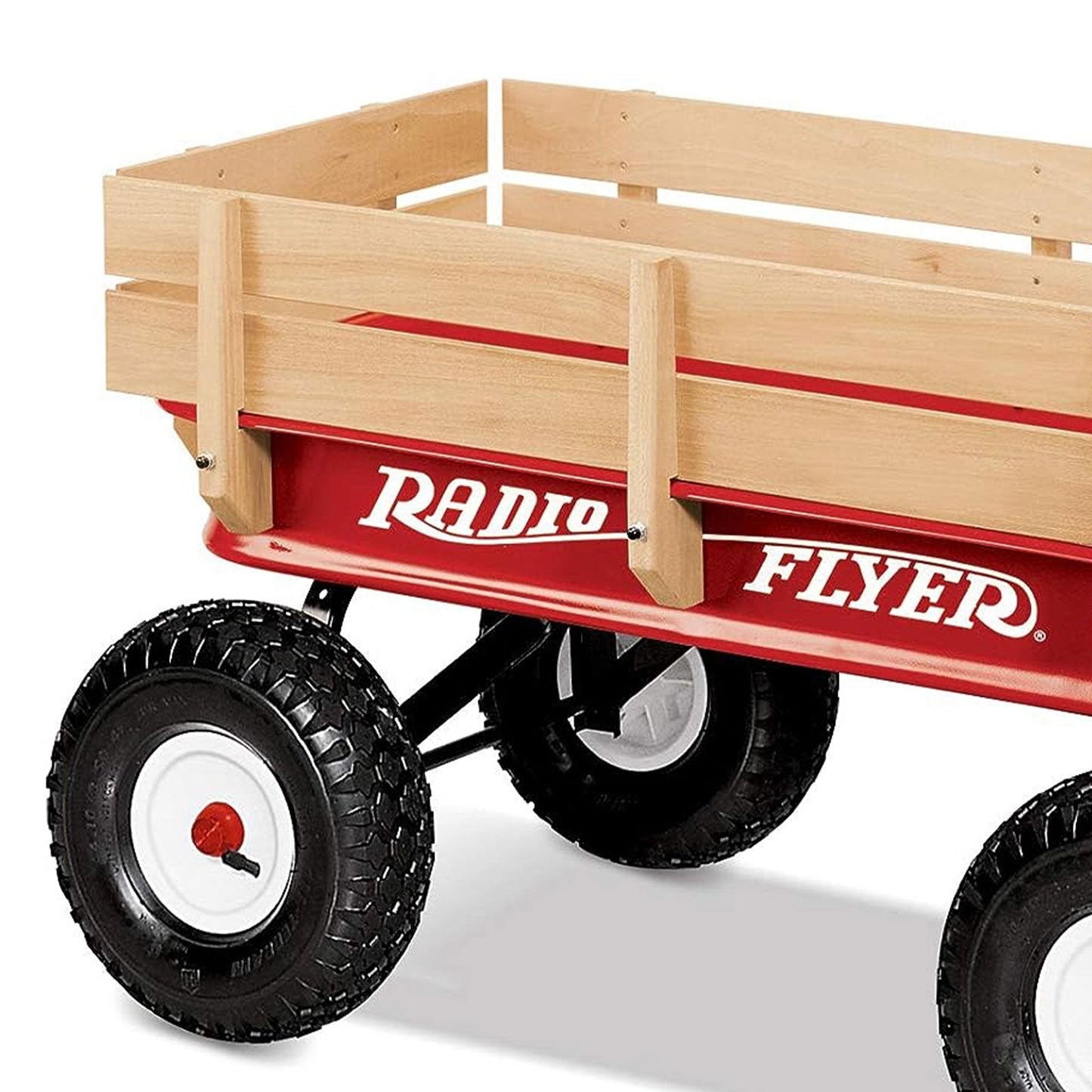 Radio Flyer Full Size All Terrain Classic Steel and Wood Pull Along Wagon, Red - Angler's Pro Tackle & Outdoors