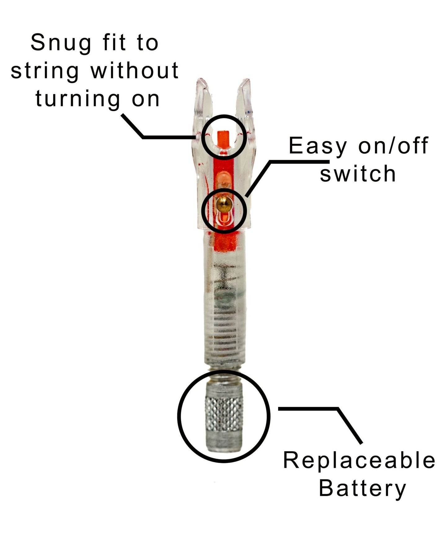 Raised Hunting Nocks | 0.204 I.D. | 5 Pack - Angler's Pro Tackle & Outdoors