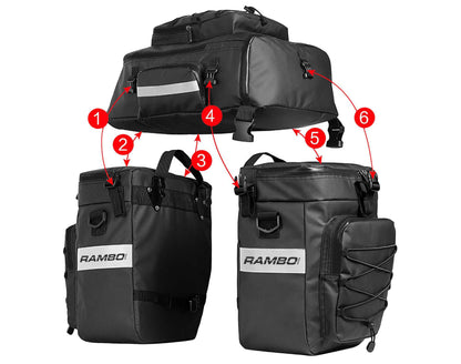 Rambo Bikes Waterproof Triple Accessory Bag- R161