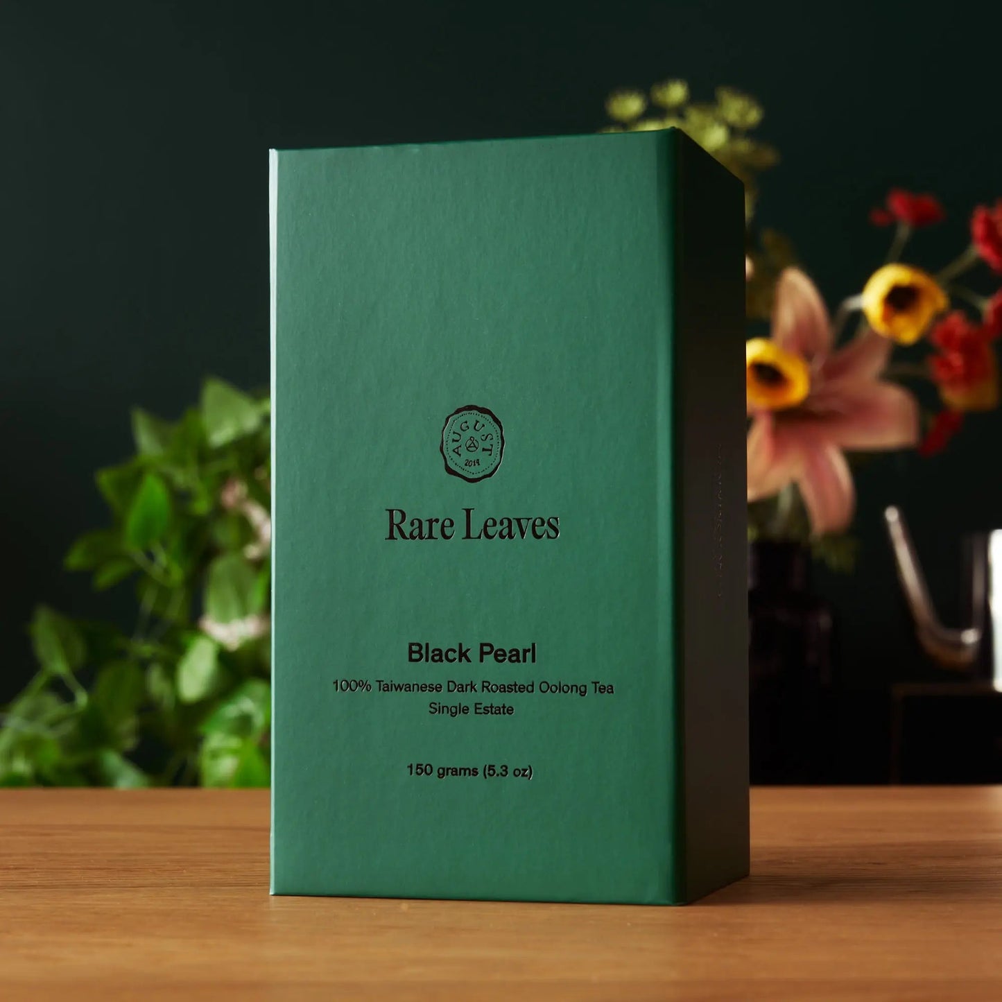 August Uncommon Tea Rare Leaves Black Pearl - Single Estate Taiwanese Dark Roasted Oolong Tea