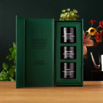 August Uncommon Tea Rare Leaves Single Origin Tea Mini Tin Sampler