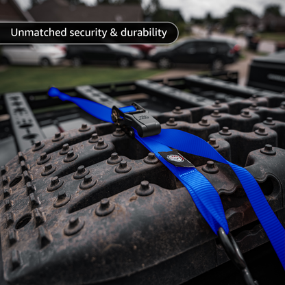 Jaco Tie Down Ratchet Straps (4 Pack) - 1 in x 15 ft | AAR Certified Break Strength (1,823 lbs) | Cargo Tie Down Set