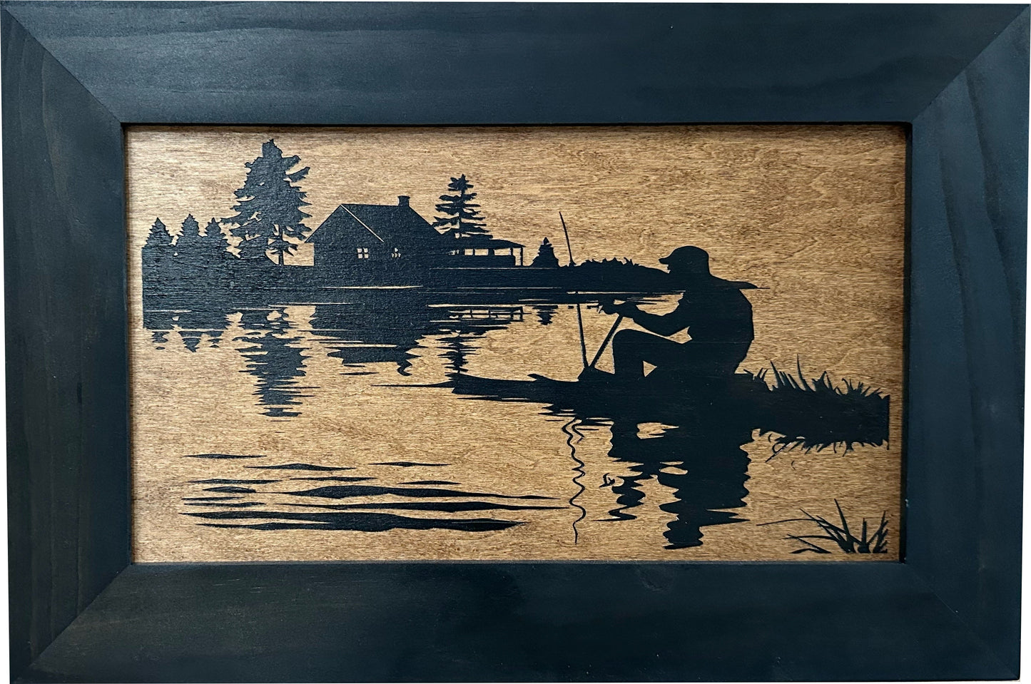 Bellewood Designs - Hidden Gun Storage Cabinet I'd Rather Be Fishing