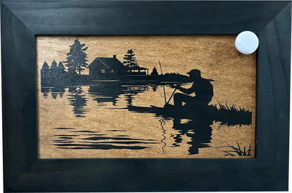 Bellewood Designs - Hidden Gun Storage Cabinet I'd Rather Be Fishing