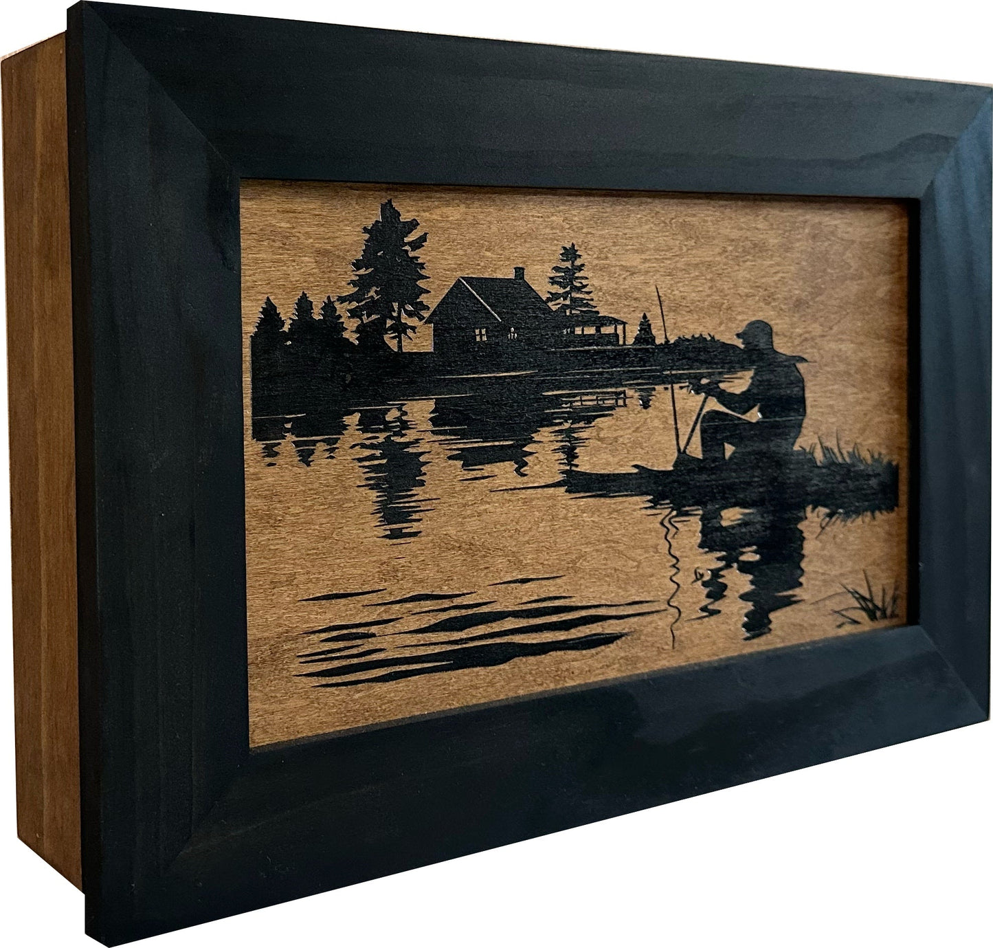 Bellewood Designs - Hidden Gun Storage Cabinet I'd Rather Be Fishing