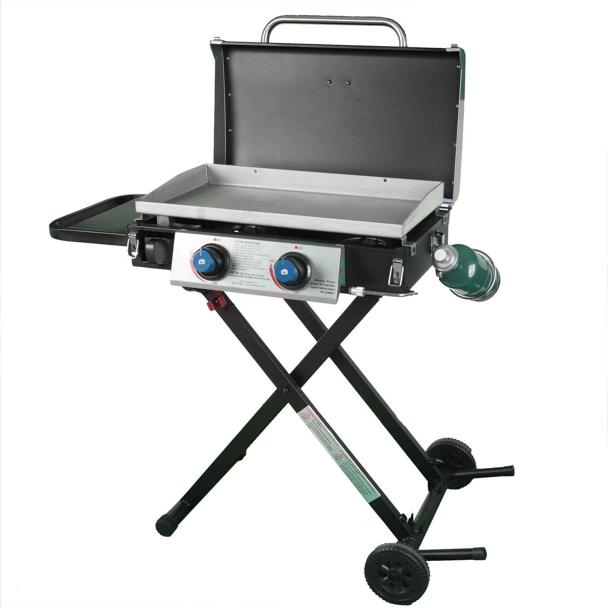 Razor Griddle GGC2030M 25" 2 Burner LP Propane Gas with Folding Shelf, Steel - Angler's Pro Tackle & Outdoors