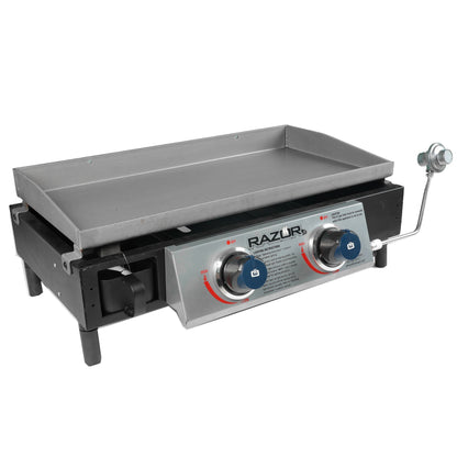 Razor Griddle GGT2130M 25 Inch Portable 2 Burner LP Propane Gas Grill, Steel - Angler's Pro Tackle & Outdoors