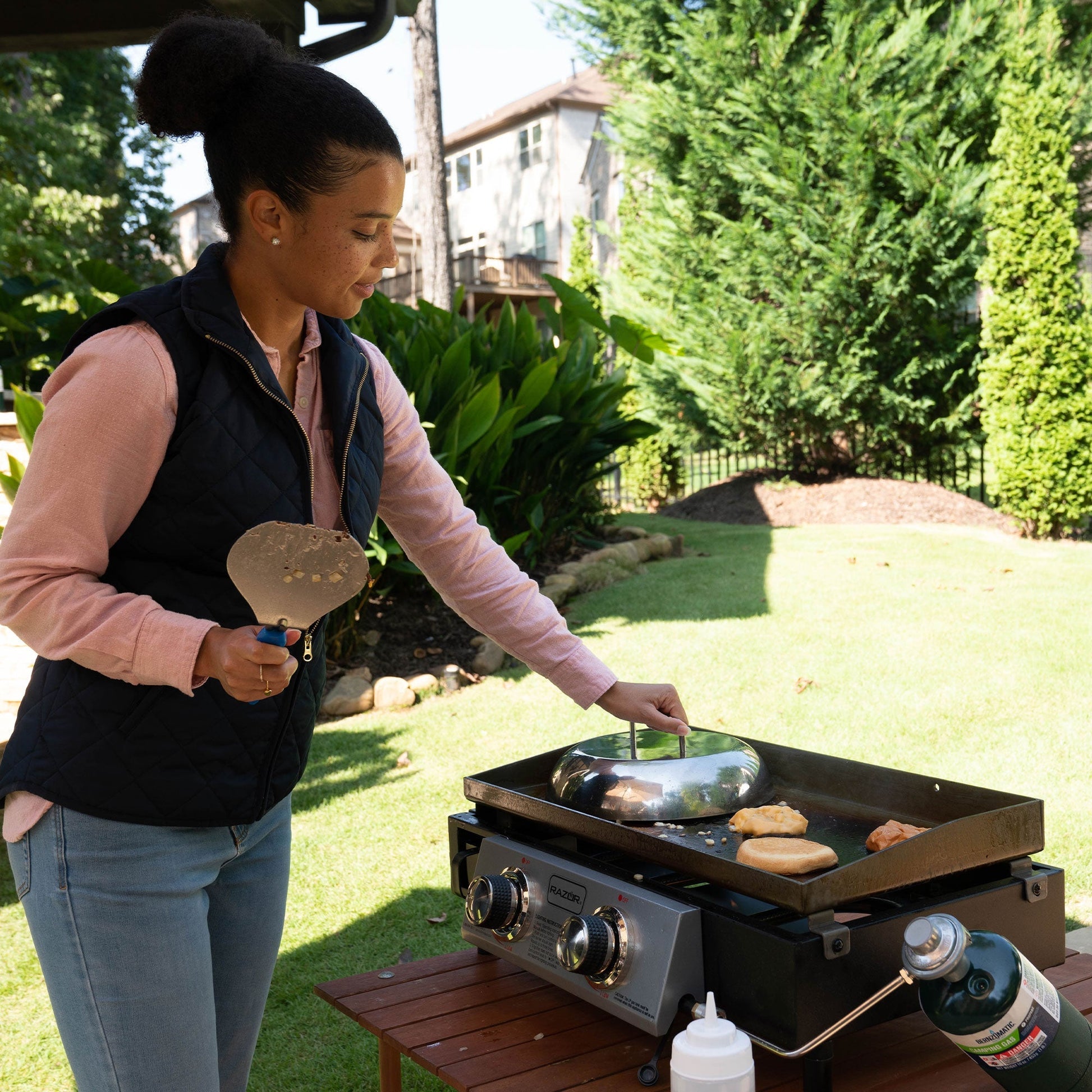 Razor Griddle GGT2130M 25 Inch Portable 2 Burner LP Propane Gas Grill, Steel - Angler's Pro Tackle & Outdoors