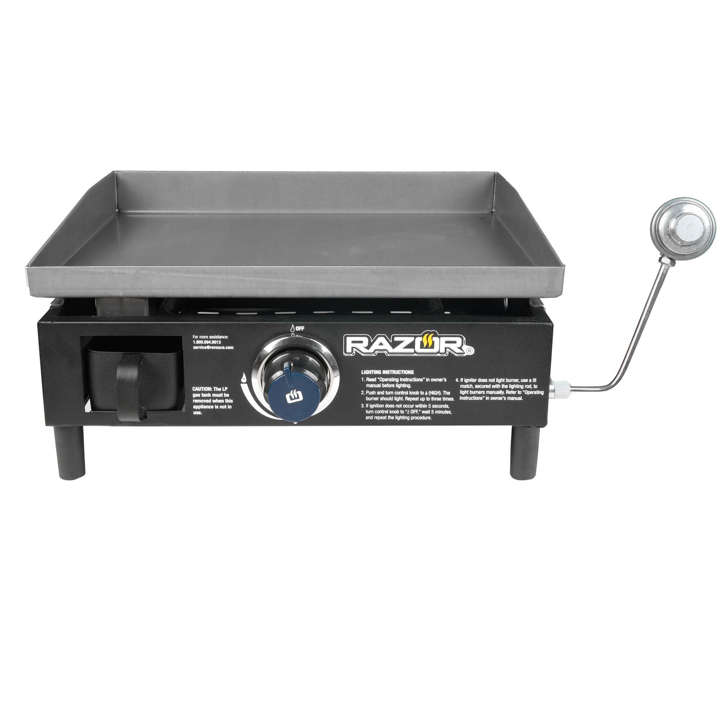 Razor Griddle GGT2160M 19 Inch Portable 1 Burner LP Propane Gas Grill, Steel - Angler's Pro Tackle & Outdoors