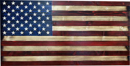 Bellewood Designs - Large American Flag Hidden Gun Storage Cabinet (Red and Blue)