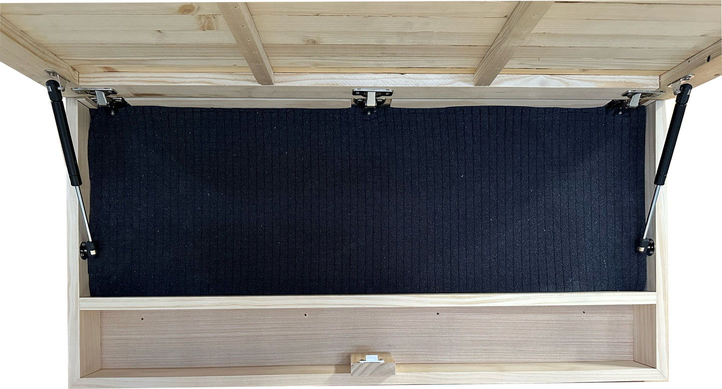 Bellewood Designs - Large American Flag Hidden Gun Storage Cabinet (Red and Blue)