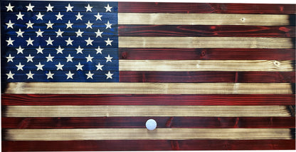 Bellewood Designs - Large American Flag Hidden Gun Storage Cabinet (Red and Blue)