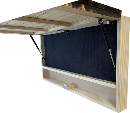 Bellewood Designs - Large American Flag Hidden Gun Storage Cabinet (Red and Blue)