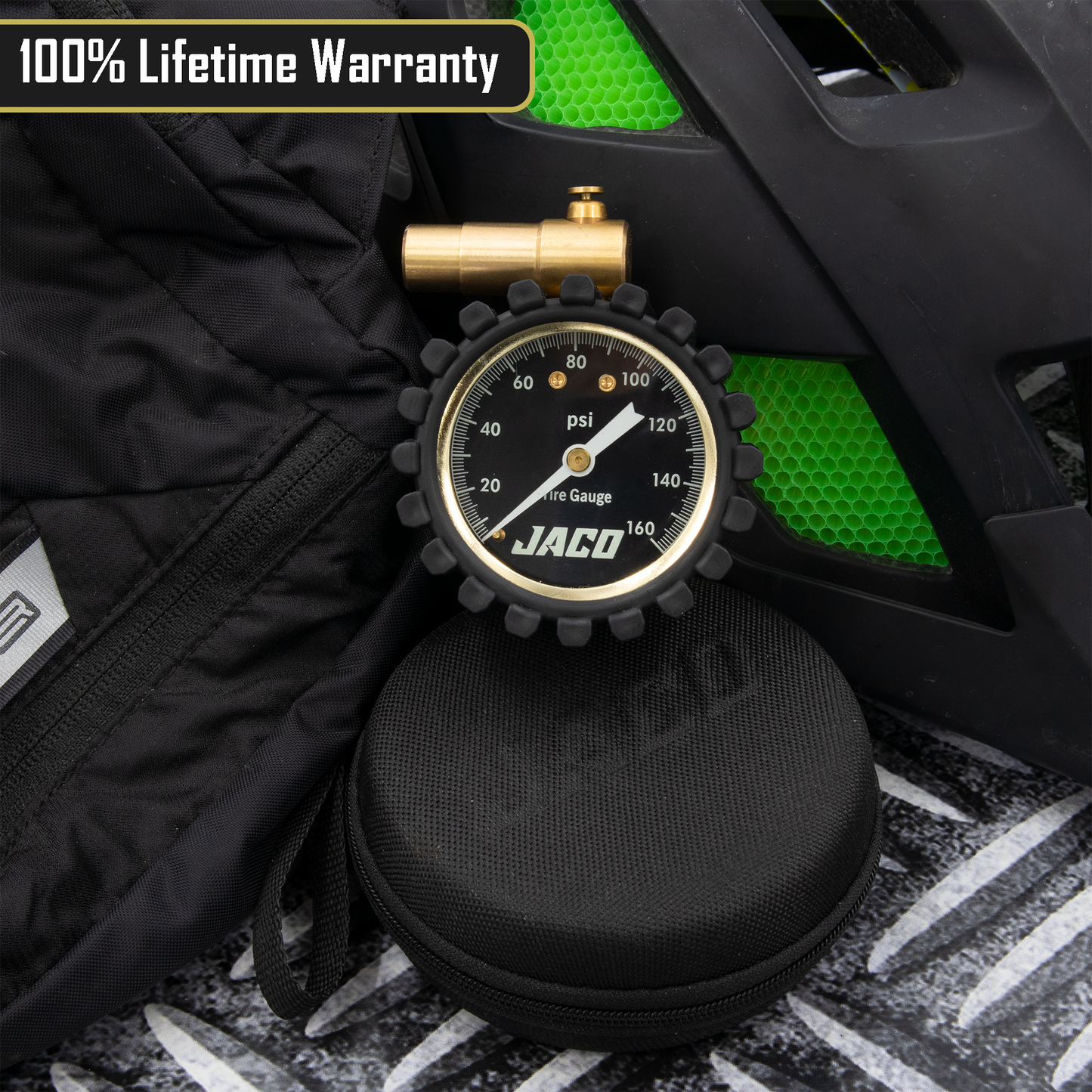 Jaco RDX-160 Presta Tire Pressure Gauge for Bikes (Max 160 PSI) | Road Bike & BMX Series