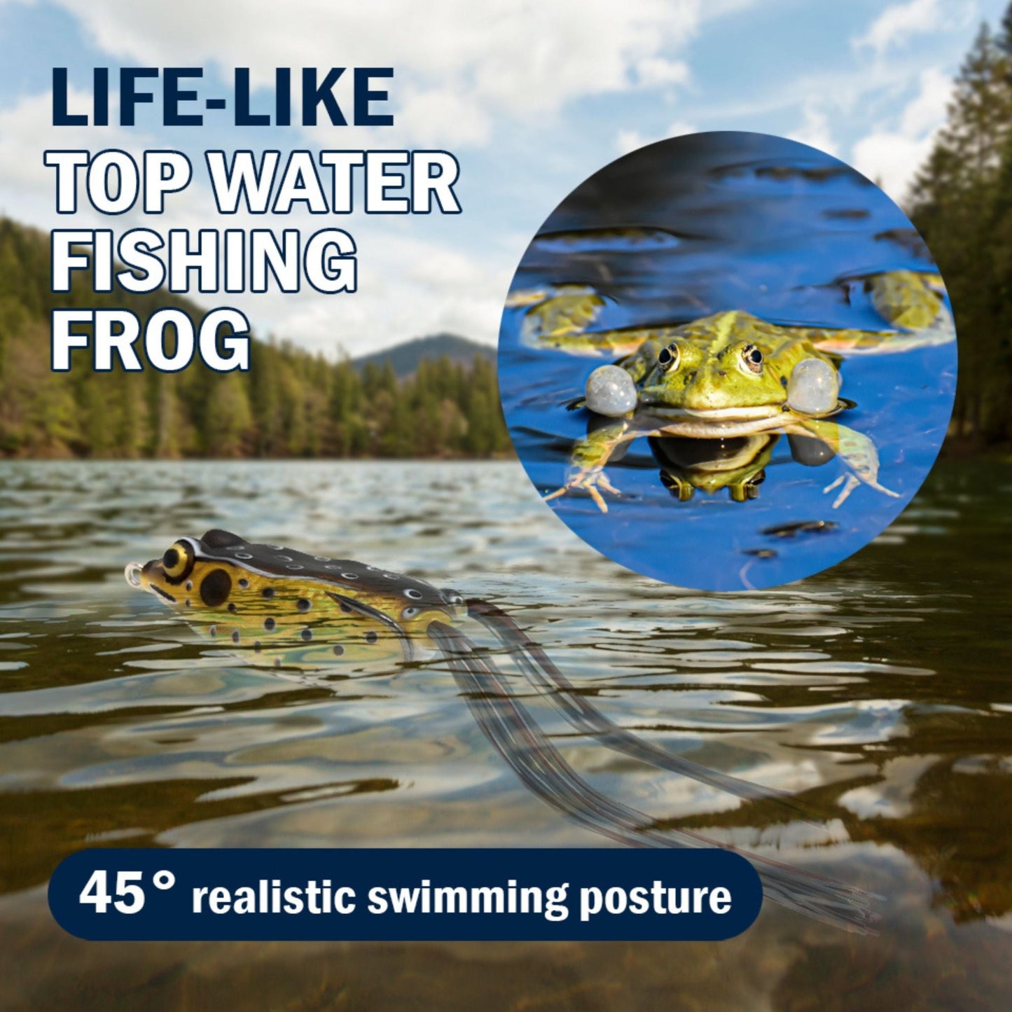 Reaction Tackle 2.5" Hollow Body Frogs / 2 - Pack - Angler's Pro Tackle & Outdoors