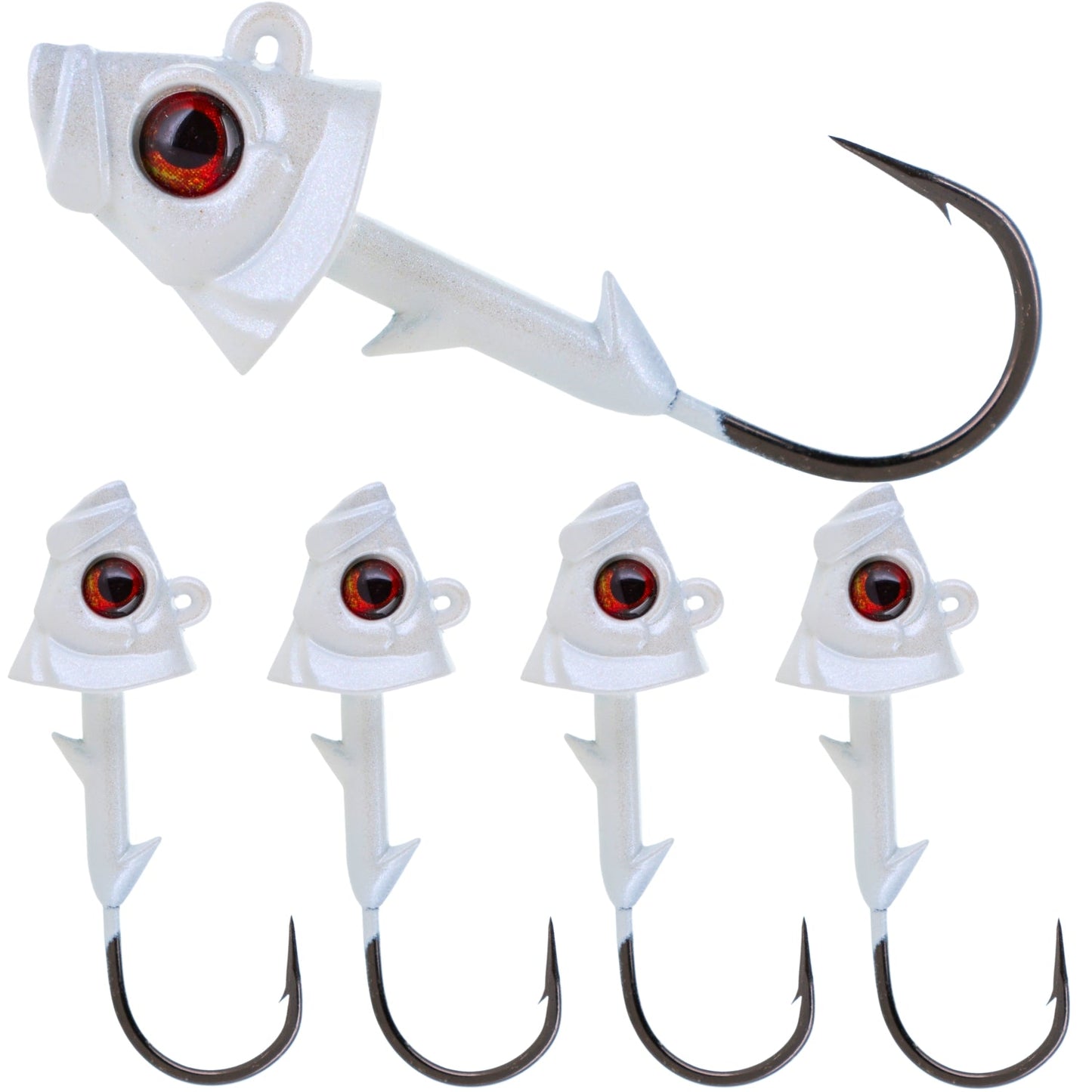 Reaction Tackle 97% Pure Tungsten Swimbait Jig with Realistic Fish Head - 5 - PACK - Angler's Pro Tackle & Outdoors