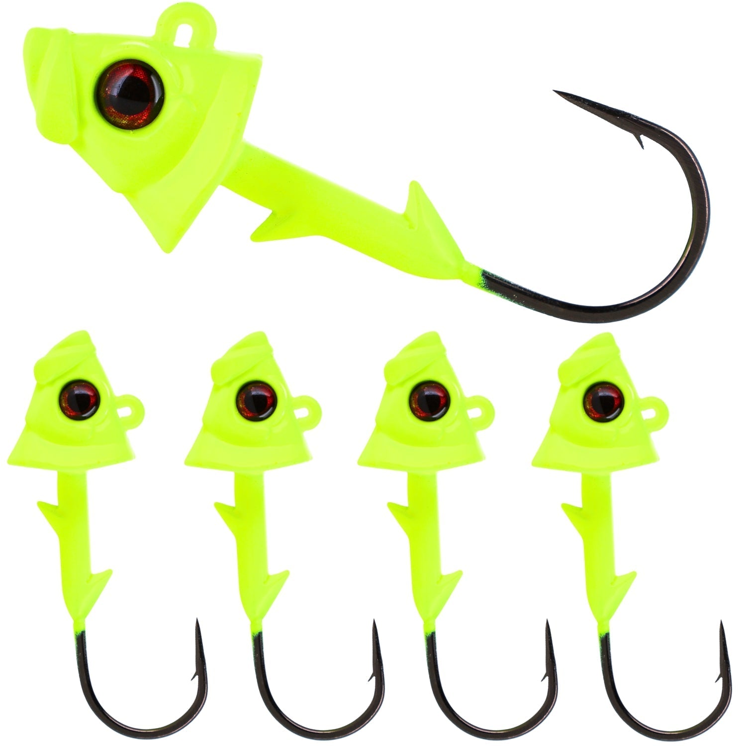 Reaction Tackle 97% Pure Tungsten Swimbait Jig with Realistic Fish Head - 5 - PACK - Angler's Pro Tackle & Outdoors