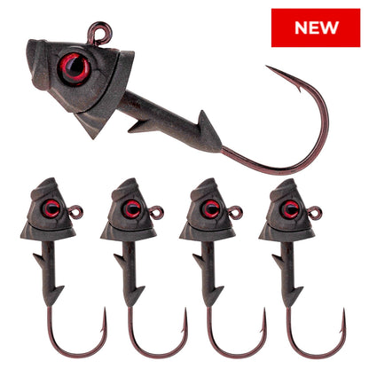 Reaction Tackle 97% Pure Tungsten Swimbait Jig with Realistic Fish Head - 5 - PACK - Angler's Pro Tackle & Outdoors